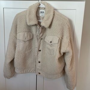 Zara Sherpa/Denim Jacket